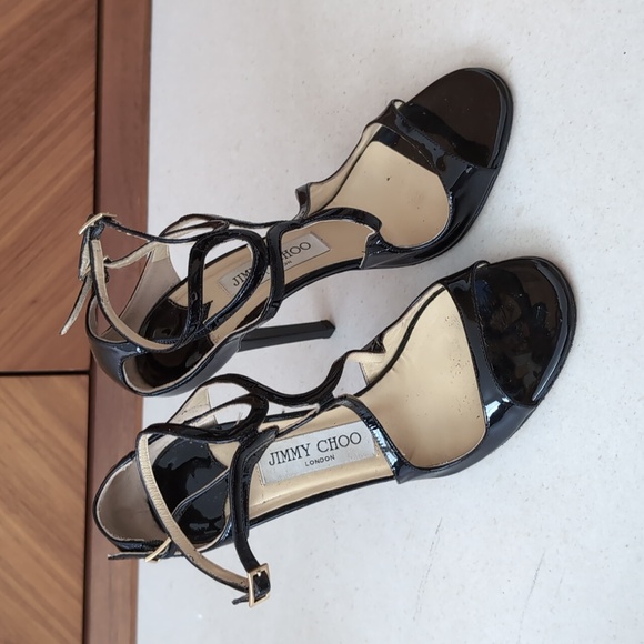 Jimmy Choo Black Patent Leather Lang 100 High-Heel - Picture 2 of 11